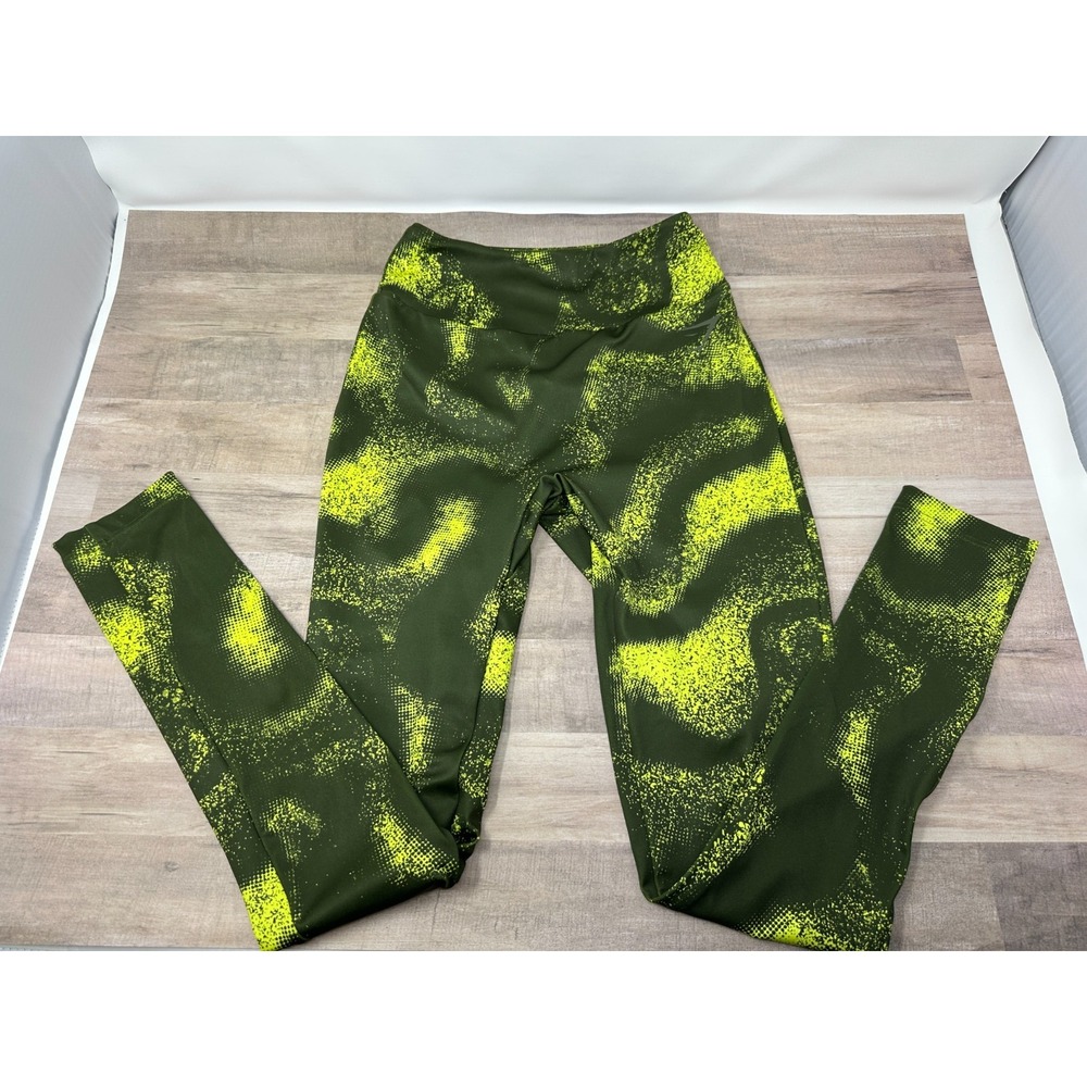 Gymshark Women Small‎ Power Regular Leggings~ Moss Olive Print~High Waist